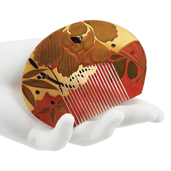 Vintage Japanese Showa Era Lacquer Kanzashi Hair Comb (1 of 10)