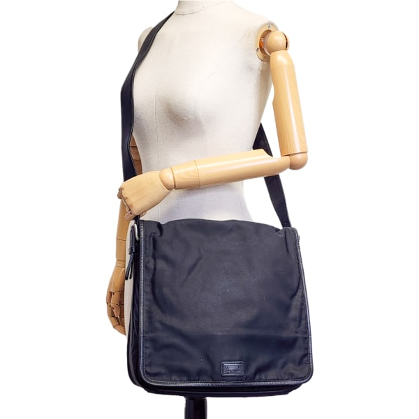 Vintage COACH Twill Portfolio Messenger Bag 5109 in Black w/ Silver Hardware & Hang Tag (1 of 20)