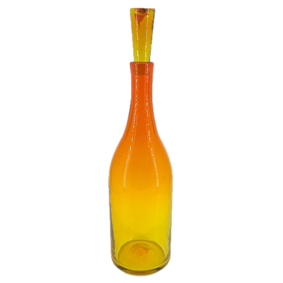 Blanko Art Glass Tangerine UV Reactive Decanter no. 6123s (1 of 11)