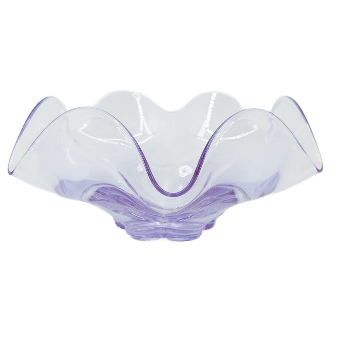 1960's Tiffin Art Glass Twilight Alexandrite Bowl: Vintage 1960's Tiffin Art Glass Twilight Alexandrite Bowl, Glows Slightly Orange Under UV Light