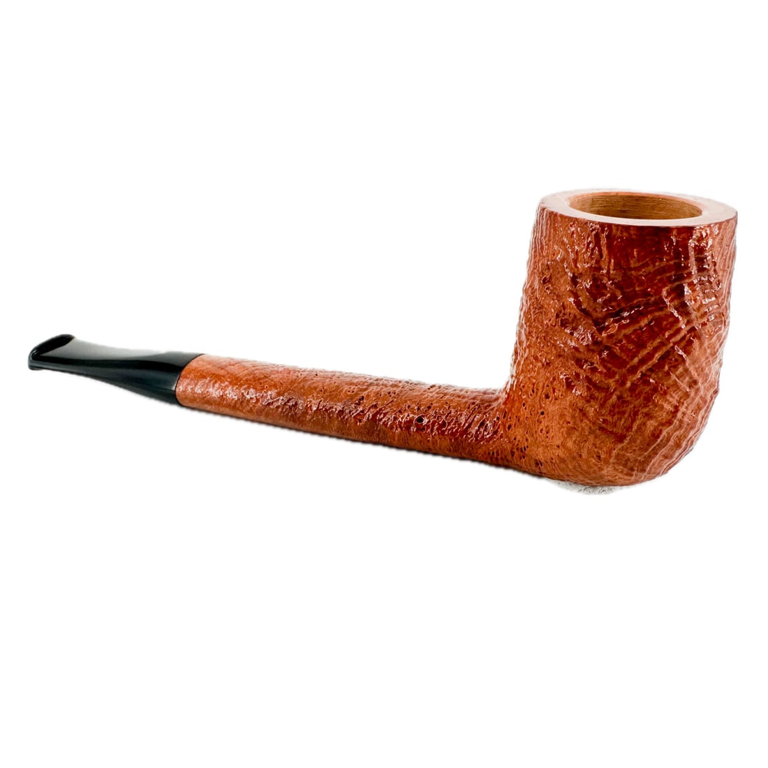 Comoys of London Gold Bark English Briar Pipe: Comoys of London Gold Bark English Briar Straight Pipe No 296 with Rustic Briar Wood Bowl and Acrylic Stem