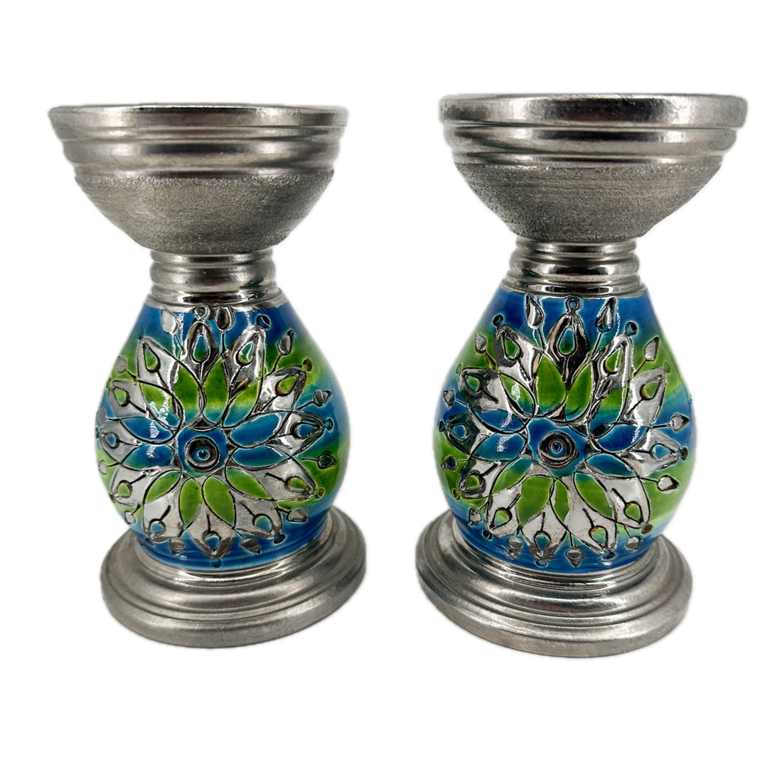 Pair of Bitossi for Rosenthal Netter Italian Pottery Candlesticks (1 of 7)