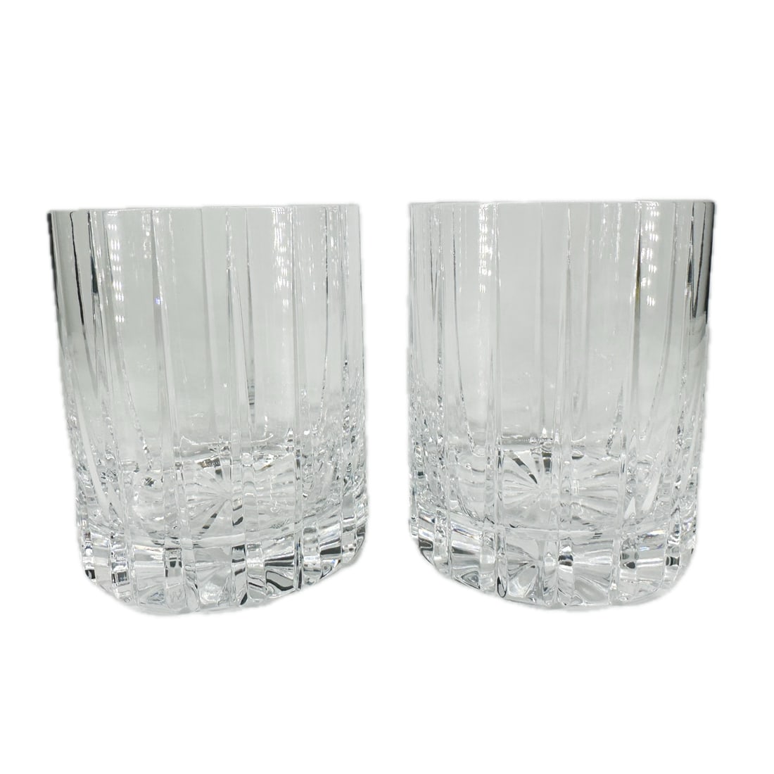 Pair of Williams Sonoma "Dorset" Crystal Double Old Fashioned Glasses (1 of 6)