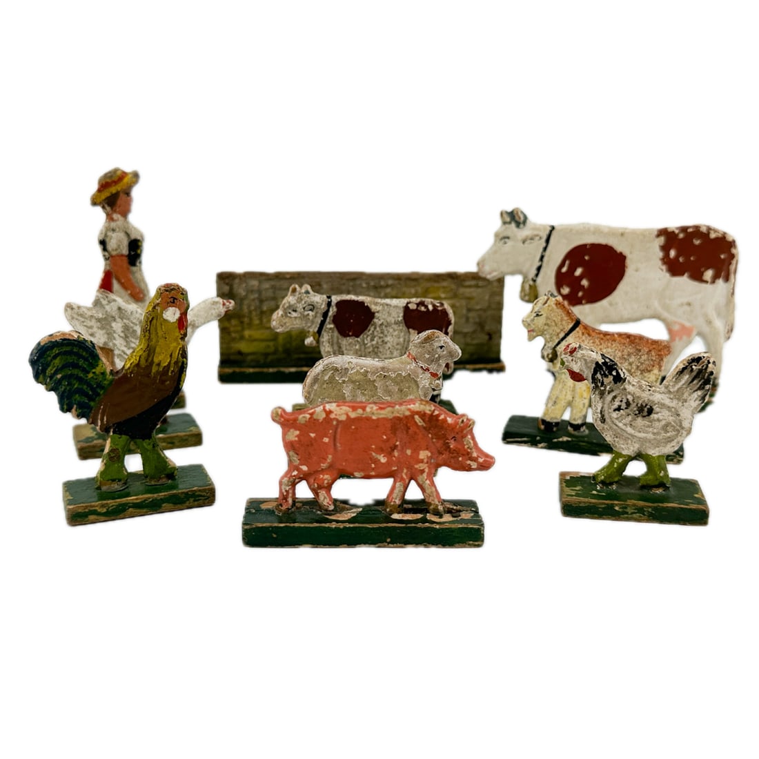 Lot of German Farmhouse Flat Figures (Flachfigur) (1 of 6)
