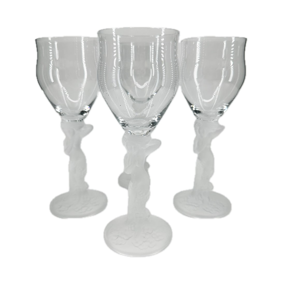 Lot of Abigails Crystal Wine Glasses w Frosted Nude Stems (1 of 7)