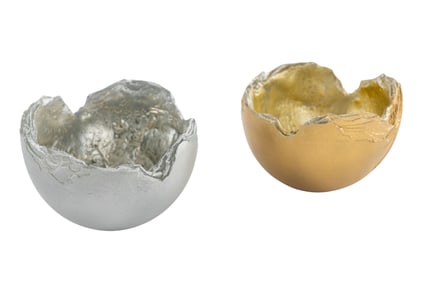 "Fantastic Beasts and Where To Find Them" Silver and Gold Egg Halves