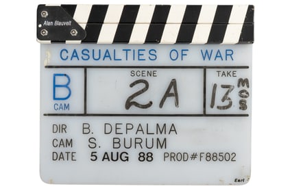 "Casualties of War" Original Production Clapperboard