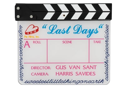 "Last Days" Harris Savides Original Production Clapperboard (Gus Van Sant Series)