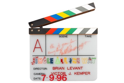 "Jingle All The Way" Original Arnold Schwarzenegger Signed Production Clapperboard