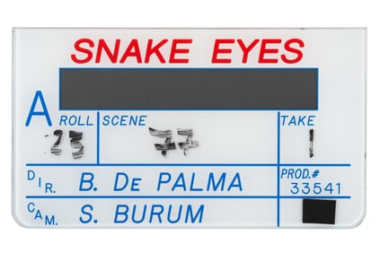 "Snake Eyes" Stephen H. Burum Original Production Digital Slate Cover