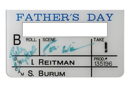 "Father's Day" Robin Wiilliams and Billy Crystal Signed Production Digital Slate Cover