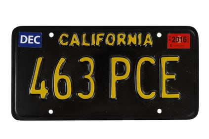 "Iron Man" Tony Stark (Robert Downey Jr.) License Plate