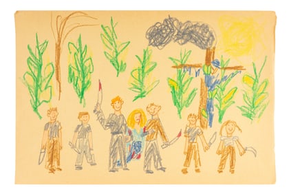 "Children of the Corn" Sarah (Linda Hamilton) Original Production Drawing