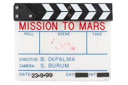 "Mission To Mars" Stephen H. Burum Original Production Clapperboard