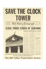 "Back To The Future" Save The Clock Tower Flyer