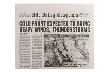 "Expedition: Back to the Future" Hill Valley Telegraph Newspaper