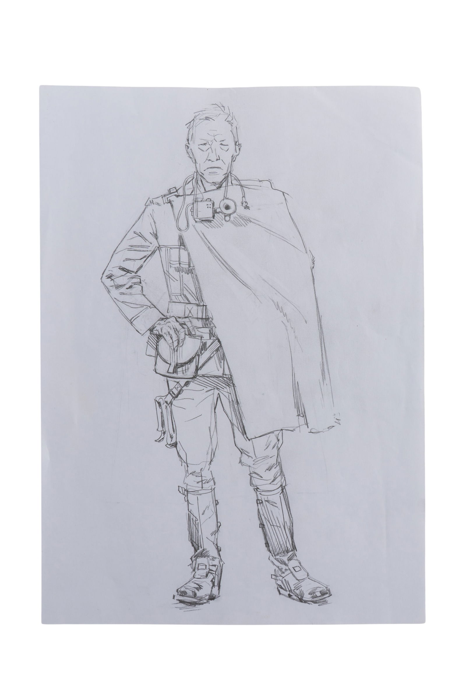 "Star Wars: The Force Awakens" Lor San Tekka (Max von Sydow) Costume Concept Artwork (1 of 1)