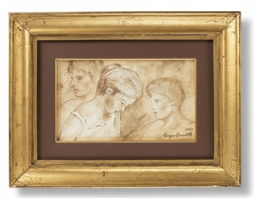 Portrait Study of Three Figures by Giogio Giannotti