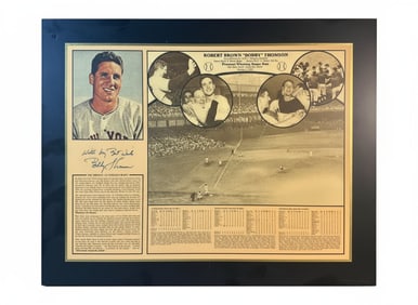 Robert "Bobby" Thomson "The Shot Heard 'Round the World" Commemorative Plaque