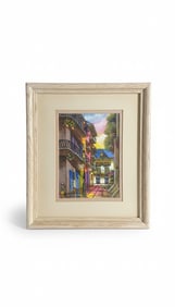 Pirate Alley Watercolor by Ann Schaefer