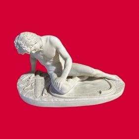 Neoclassical White Marble Sculpture of the Dying Gaul