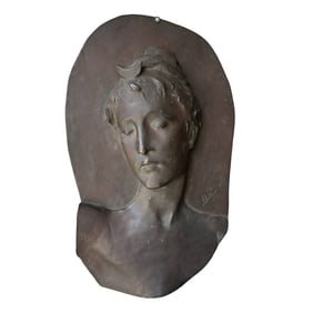 Karl Bitter (1867–1915) – Bronze Relief of Allegorical Female Figure