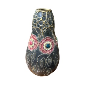 Amphora Austria Art Nouveau Vase with “Jewel” Medallions, c.1900
