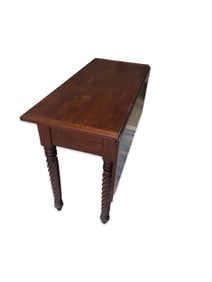 Vintage Mahogany Pembroke Drop-Leaf Table with Barley Twist Legs