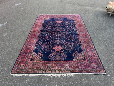 Persian Kashan Hand-Knotted Wool Rug – 5’ x 9’