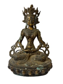 Gilt Bronze Amitayus Buddha Statue