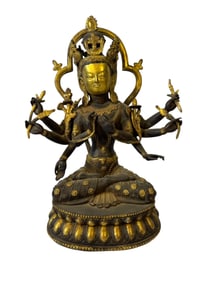 Gilt Copper Tibetan Namgyalma Statue