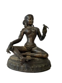 Bronze Goddess Parvati Meenakshi Statue