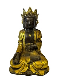 Gilt Bronze Dhyana-Mudra Guanyin Statue