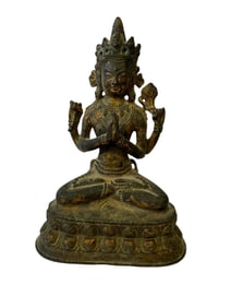 Bronze Shadakshari Lokeshvara Statue