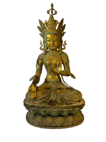 Large Gilt Bronze Vajrasattva Statue