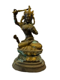 Gilt Bronze Manjushri Statue
