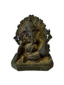 Bronze Mayruresha Ganapathy Ganesha Statue