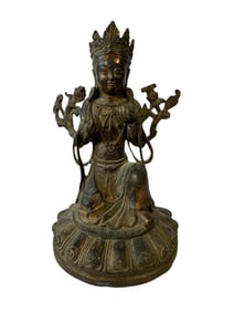 Bronze Tibetan Maitreya Buddha Statue