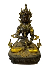 Gilt Bronze Tibetan Vajrasattva Statue