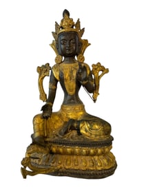 Gilt Bronze Avalokitesvara Statue