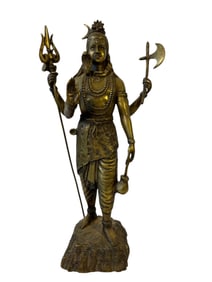 Brass Standing Shiva Statue