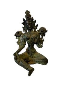 Bronze Green Tara Statue