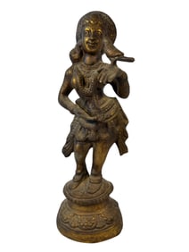 Bronze Indian Maiden Sculpture