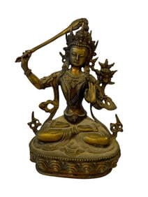 Bronze Manjushri Statue