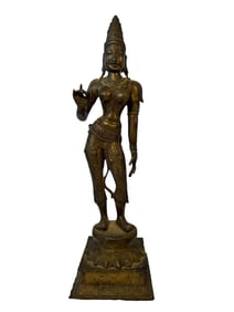 Bronze Parvati Tribhanga Pose Statue
