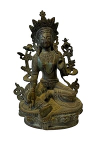 Bronze Green Tara Statue