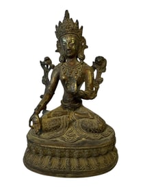 Brass Tibetan Tara Statue