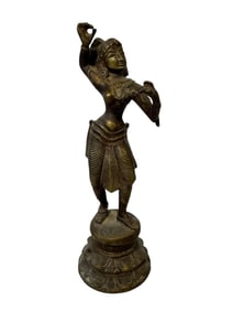 Brass Dancing Parvati Statue