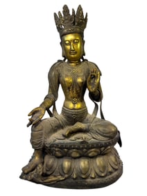 Gilt Bronze Avalokitesvara Statue