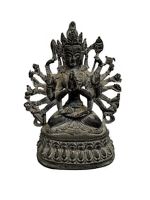 Bronze Tibetan Thousand Arm Guanyin Statue